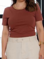 Blusa Cropped Manga Curta Amalfi