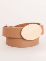 Cinto Minimalista com Fivela Oval  Veneza