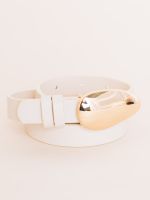Cinto Minimalista com Fivela Oval Santorini