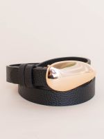 Cinto Minimalista com Fivela Oval Santorini