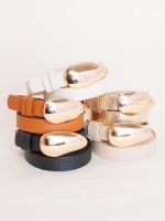 Cinto Minimalista com Fivela Oval Santorini