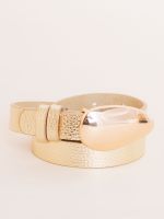 Cinto Minimalista com Fivela Oval Santorini