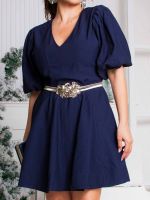 Vestido Curto Manga Bufante Verona