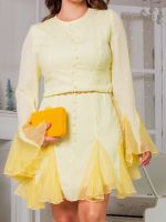 Vestido Curto Manga Longa Paris