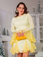 Vestido Curto Manga Longa Paris