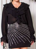 Blusa em Chiffon com Babados Milão