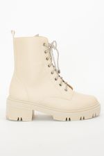 Bota Coturno Feminina Tratorada Cano Médio Shine
