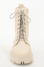 Bota Coturno Feminina Tratorada Cano Médio Shine