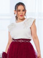 Blusa Muscle Tee com Bordado Cannes