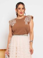 Blusa Muscle Tee com Bordado Cannes