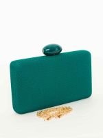 Clutch Texturizada com Fecho Acrílico Aruba