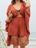 Saída de Praia Oversized com Shorts Cancún