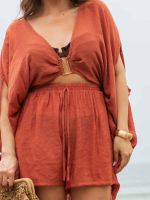 Saída de Praia Oversized com Shorts Cancún
