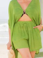 Saída de Praia Oversized com Shorts Cancún