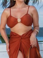 Conjunto Bíquini  com Pingente Orgânico e Saída Trancoso