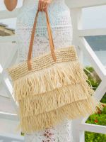 Bolsa de Palha com Franjas Noronha