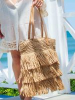 Bolsa de Palha com Franjas Noronha