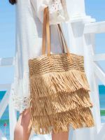 Bolsa de Palha com Franjas Noronha