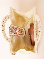 Bolsa de Palha com Fecho em Pedrarias Duna