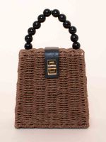 Bolsa de Palha com Alça de Miçangas Marina
