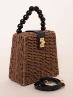 Bolsa de Palha com Alça de Miçangas Marina