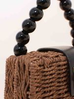 Bolsa de Palha com Alça de Miçangas Marina