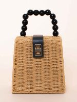Bolsa de Palha com Alça de Miçangas Marina