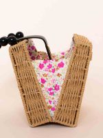 Bolsa de Palha com Alça de Miçangas Marina
