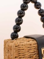 Bolsa de Palha com Alça de Miçangas Marina
