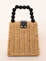 Bolsa de Palha com Alça de Miçangas Marina
