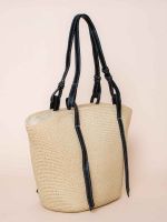 Bolsa de Palha com Alça em Courino Nara