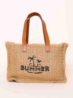Bolsa de Palha com Bordado Summer Lara