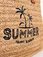 Bolsa de Palha com Bordado Summer Lara