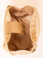 Bolsa de Palha Trançada Clara