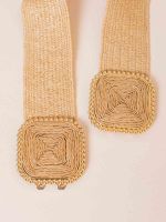 Cinto Elástico com Textura de Palha Gabi