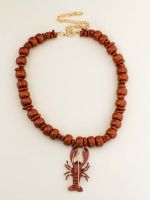 Colar de Miçanga com Pingente de Lagosta Maíra
