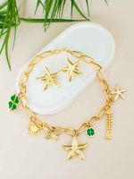 Conjunto Colar e Brinco Pingentes de Estrela do Mar Patrícia