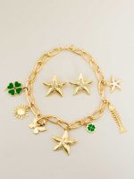 Conjunto Colar e Brinco Pingentes de Estrela do Mar Patrícia