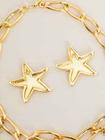Conjunto Colar e Brinco Pingentes de Estrela do Mar Patrícia