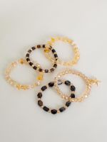 Mix de Pulseiras de Miçangas Marrom Fernanda