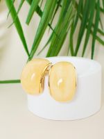 Brinco Orgânico com Pedra Marmorizada Débora