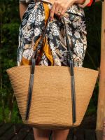 Bolsa de Palha com Alça em Courino Nara