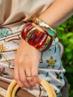 Bracelete em Resina Marmorizada Iris
