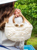 Bolsa com Apliques de Madrepérola Chloe