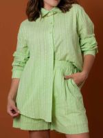 Conjunto Camisa e Shorts Texturizado Isadora