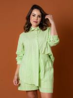 Conjunto Camisa e Shorts Texturizado Isadora