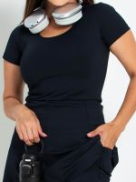 Blusa com Recortes em Poliamida Lori