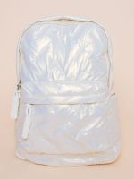 Mochila Média Acetinada com Bolso Frontal Patrícia 