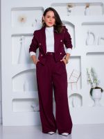 Calça  Alfaiataria Pantalona com Pregas Frontais Emanuelle