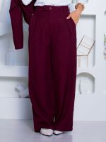Calça  Alfaiataria Pantalona com Pregas Frontais Emanuelle